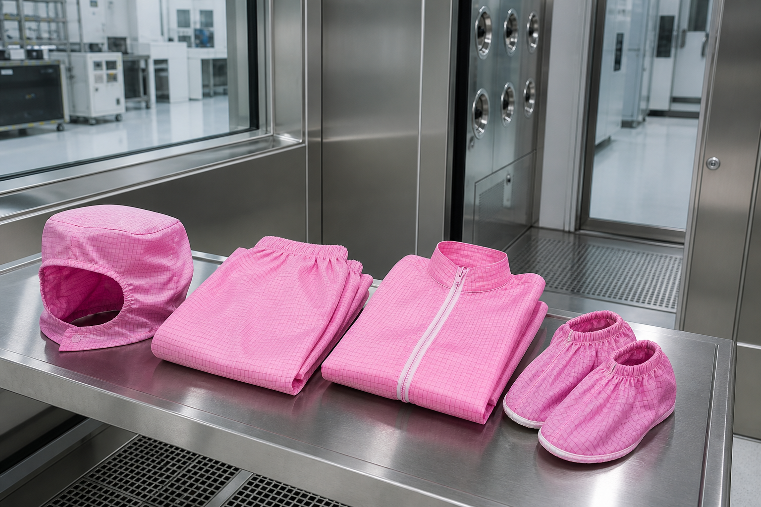 防静电网格布运动服装成品应用