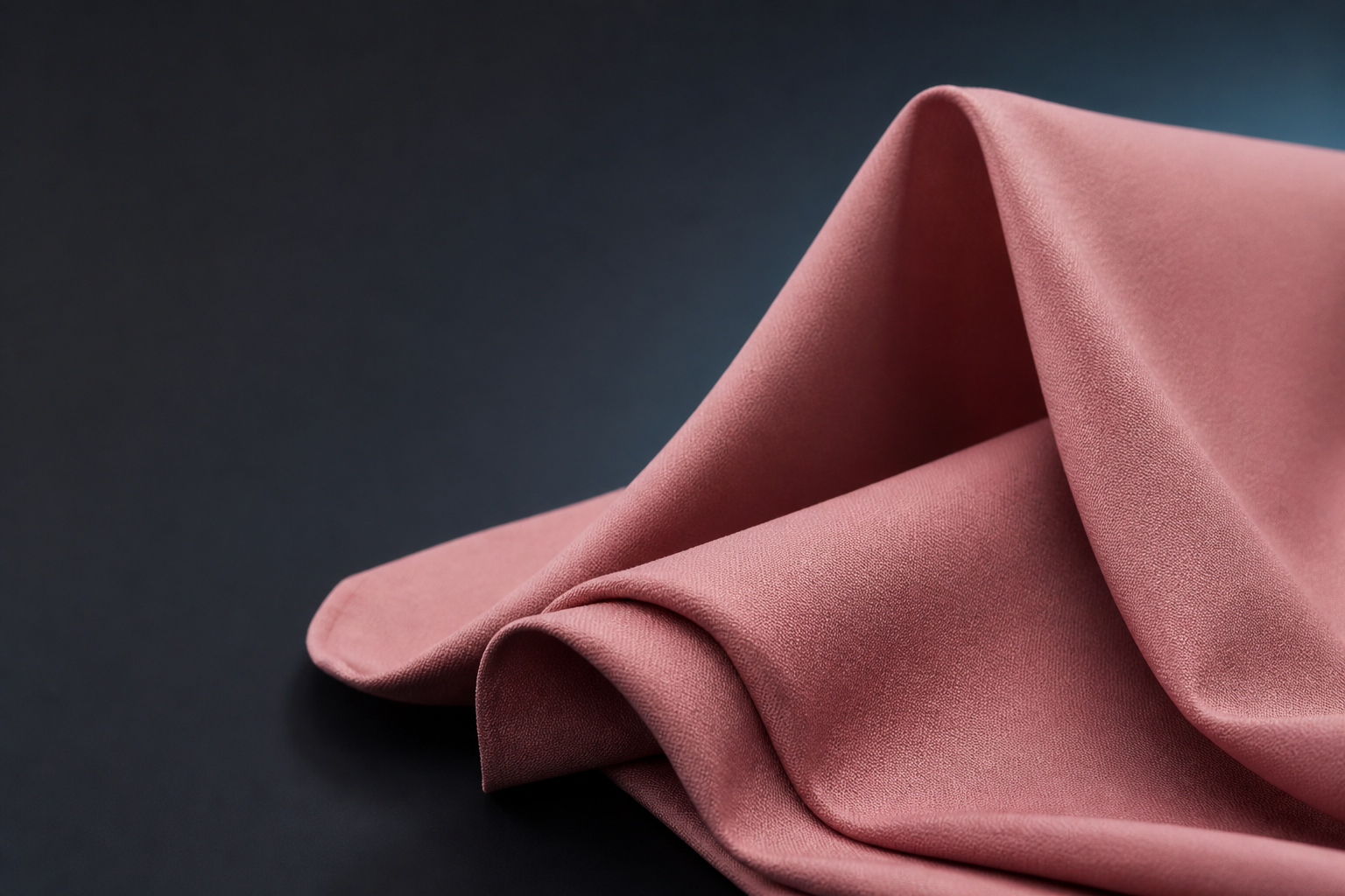 粉色仿记忆布立体褶皱